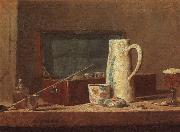 Jean Baptiste Simeon Chardin Pipes and Drinking Pitcher Spain oil painting reproduction